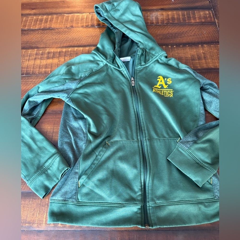 Youth medium A’s zip up hoodie